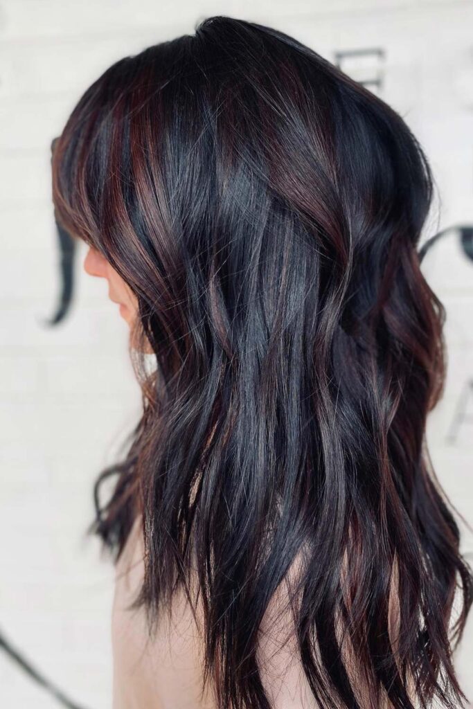 Mid-Back Solid Dark Chocolate Blowout — Dark Chocolate Brown Hair