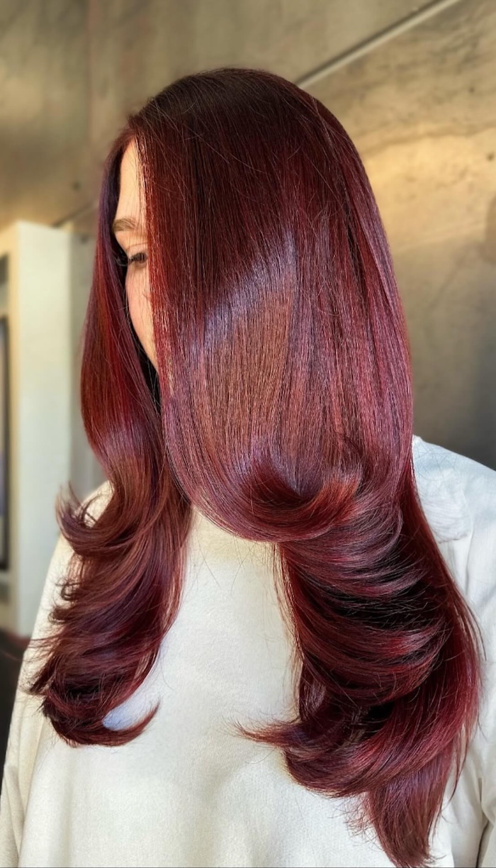 Deep Cranberry Rouge Deep Cranberry Rouge — Winter Red Hair Colors