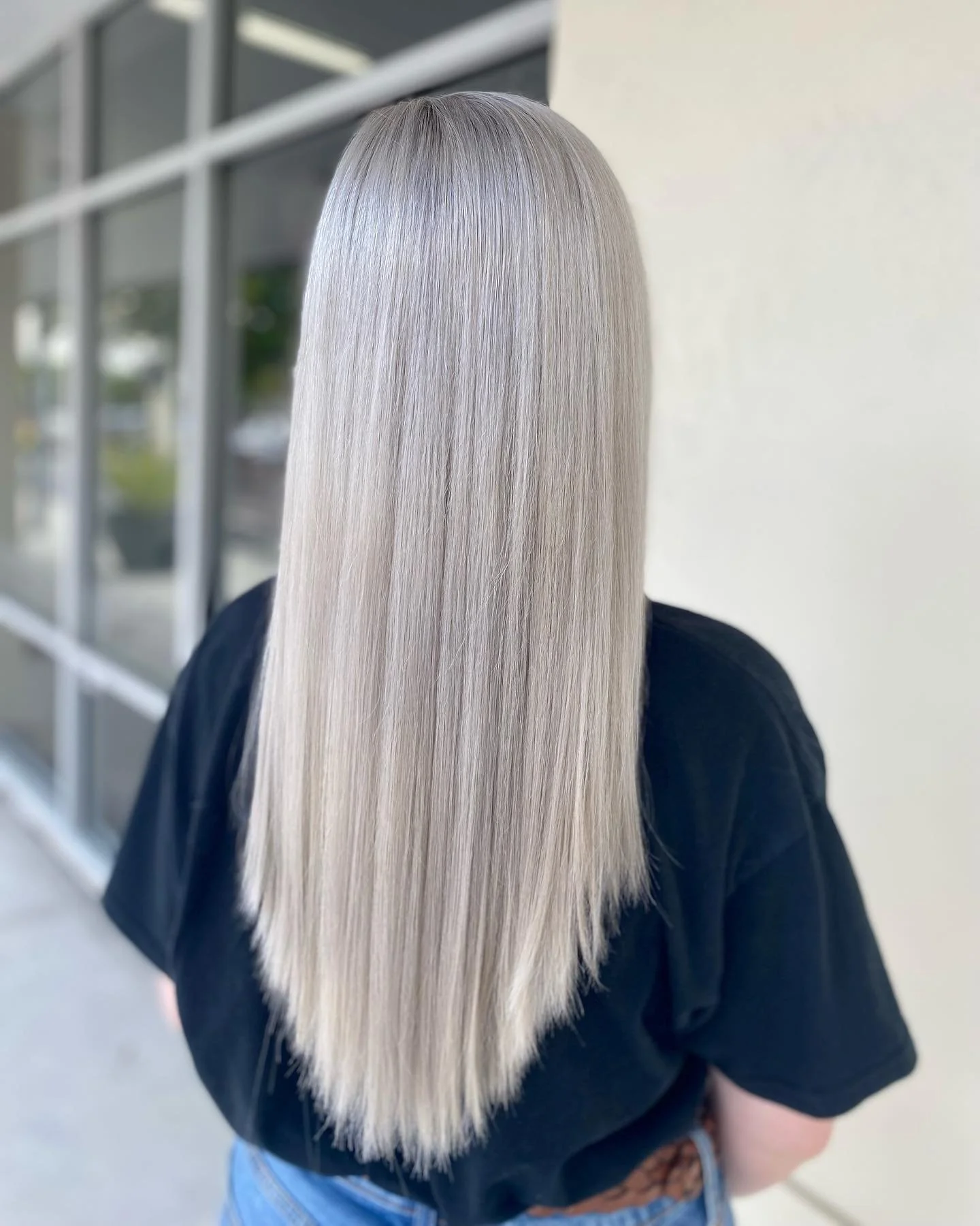 Cool Ash Blonde Straight Hair — Winter Hair Colors for Blue Eyes