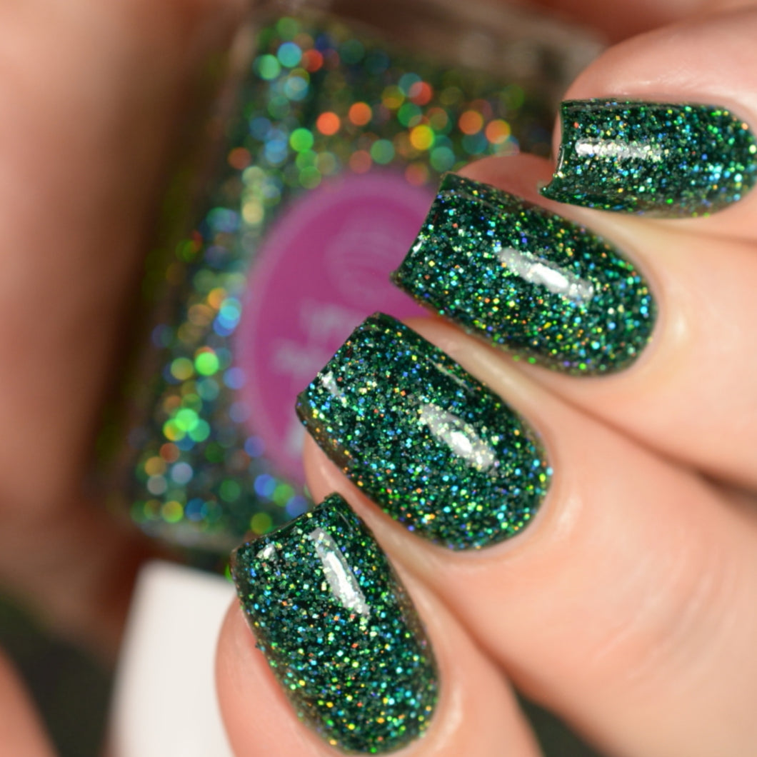 Holographic Emerald Glitter Sparkle Holographic Emerald Glitter Sparkle — Emerald Green Nails