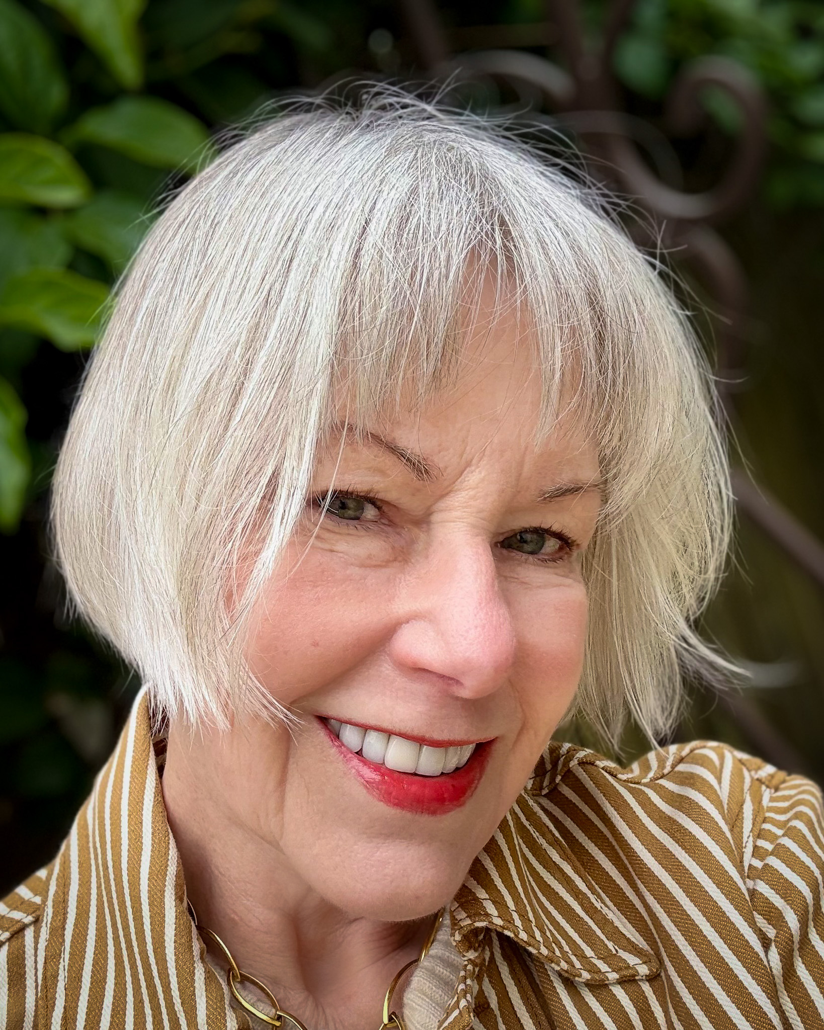 Polished Bob With Straight Fringe Polished Bob With Straight Fringe — Winter Haircuts for Women Over 70