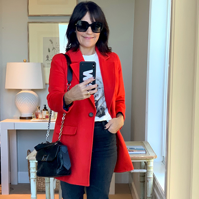 Vibrant Red Blazer Adds Boldness to Casual Basics Vibrant Red Blazer Adds Boldness to Casual Basics — Casual Winter Outfits for Women Over 50