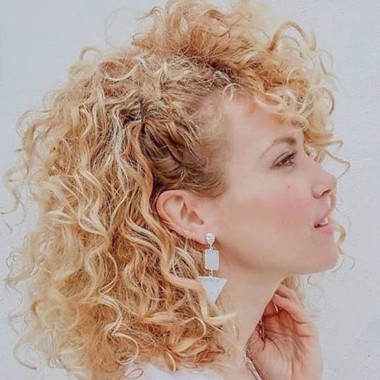 Voluminous Bright Blonde Bob — Winter Haircuts for Curly Hair