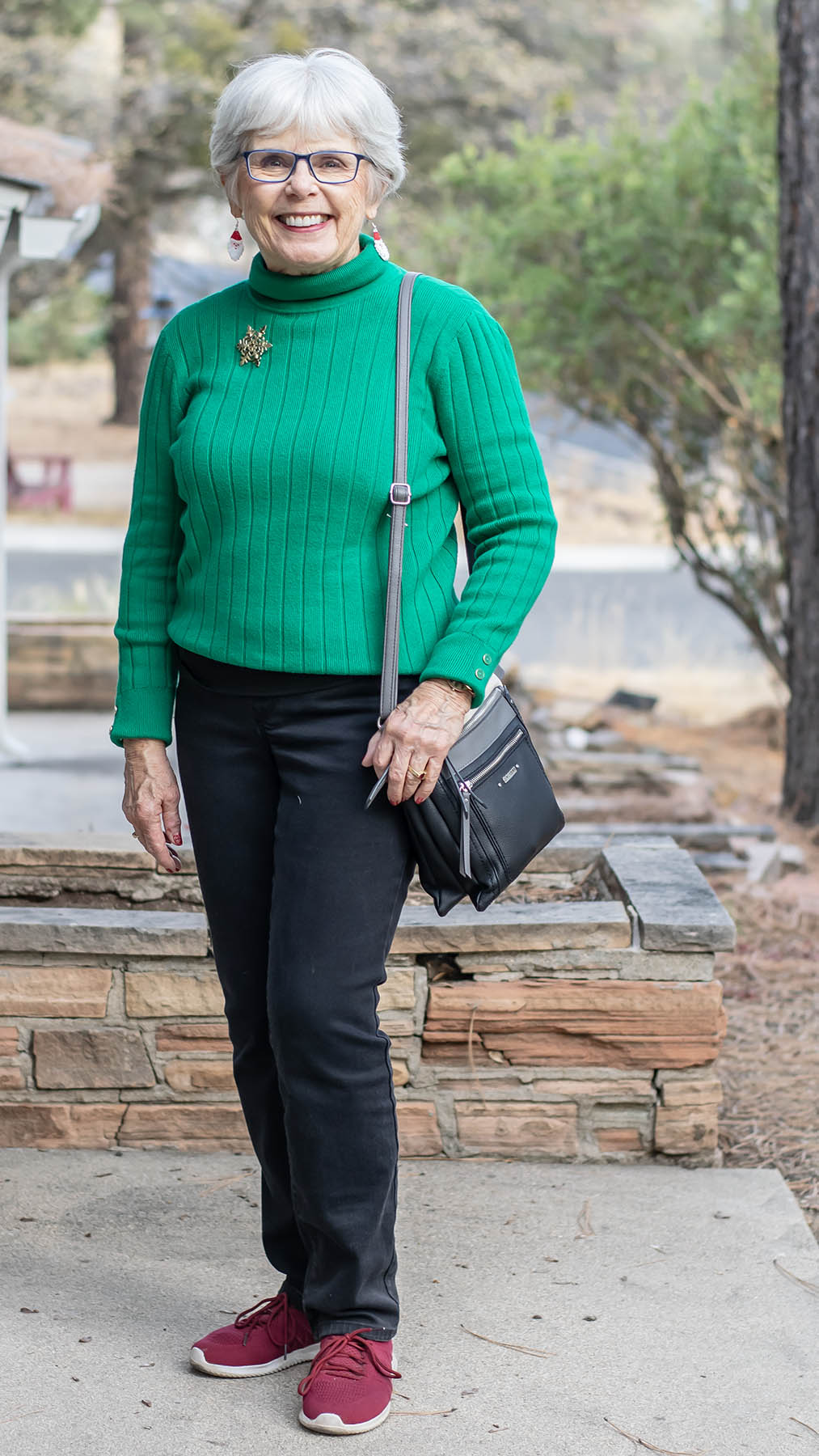 Attractive Older Woman Focus-Arizona Winter Outfits