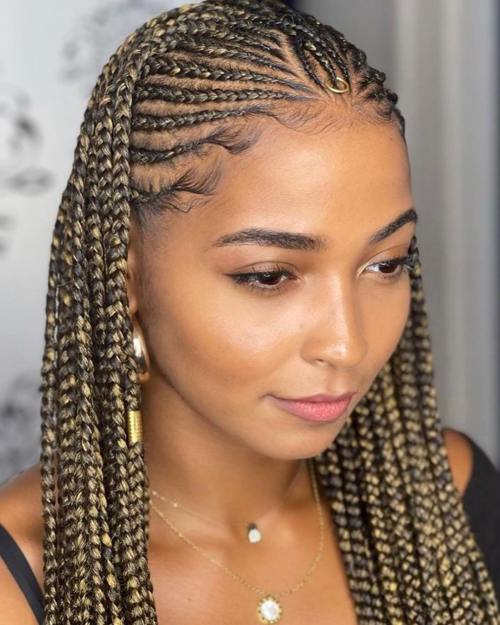 Cornrows to Honey Blonde Box Braids — Winter Braid Colors for Black Women