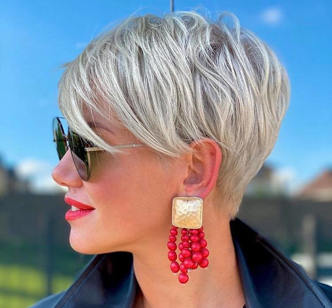 Textured Ash Blonde Pixie Cut Textured Ash Blonde Pixie Cut — Winter Haircuts for Thin Hair