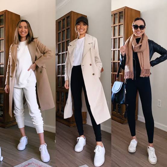 Trench Coat Adds Polish to Casual Leggings Look — Winter Athleisure Outfits