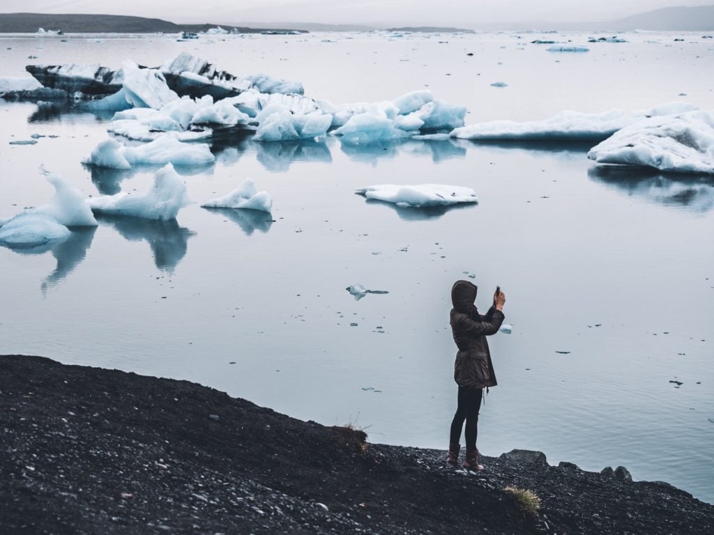 Dark Green Puffer Jacket for Rugged Exploration — Iceland Winter Outfits