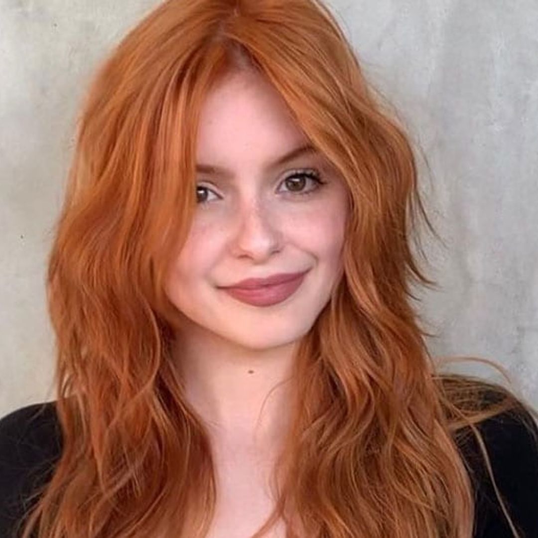 Bright Copper Auburn With Curtain Bangs — Winter Auburn Hair Color