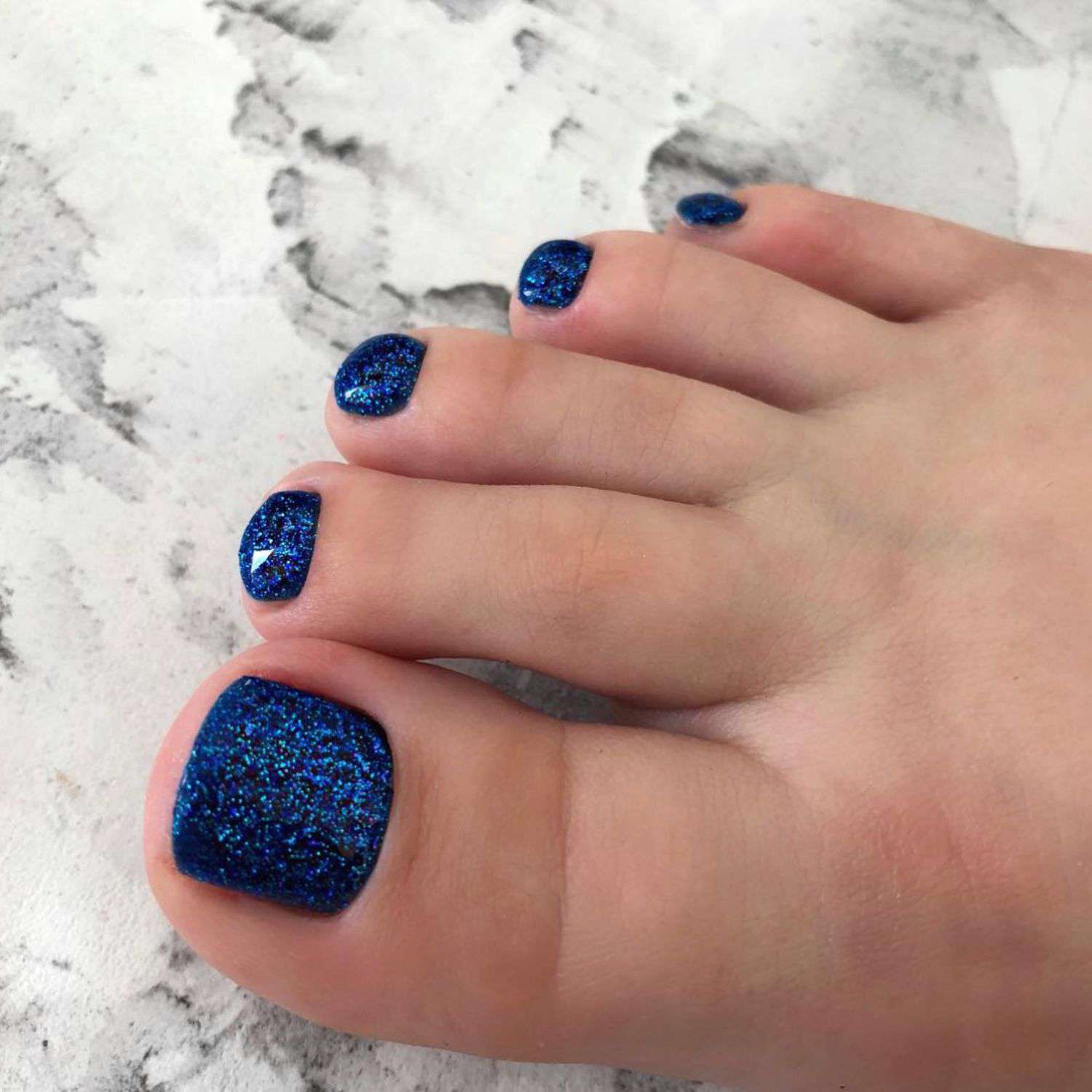 Deep Blue Glitter Deep Blue Glitter — Winter Pedicure Colors