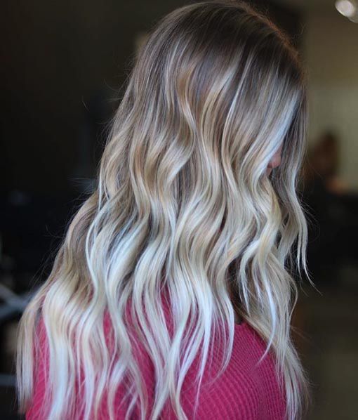 Wavy Ash With Icy Highlights Wavy Ash With Icy Highlights — Icy Blonde Hair