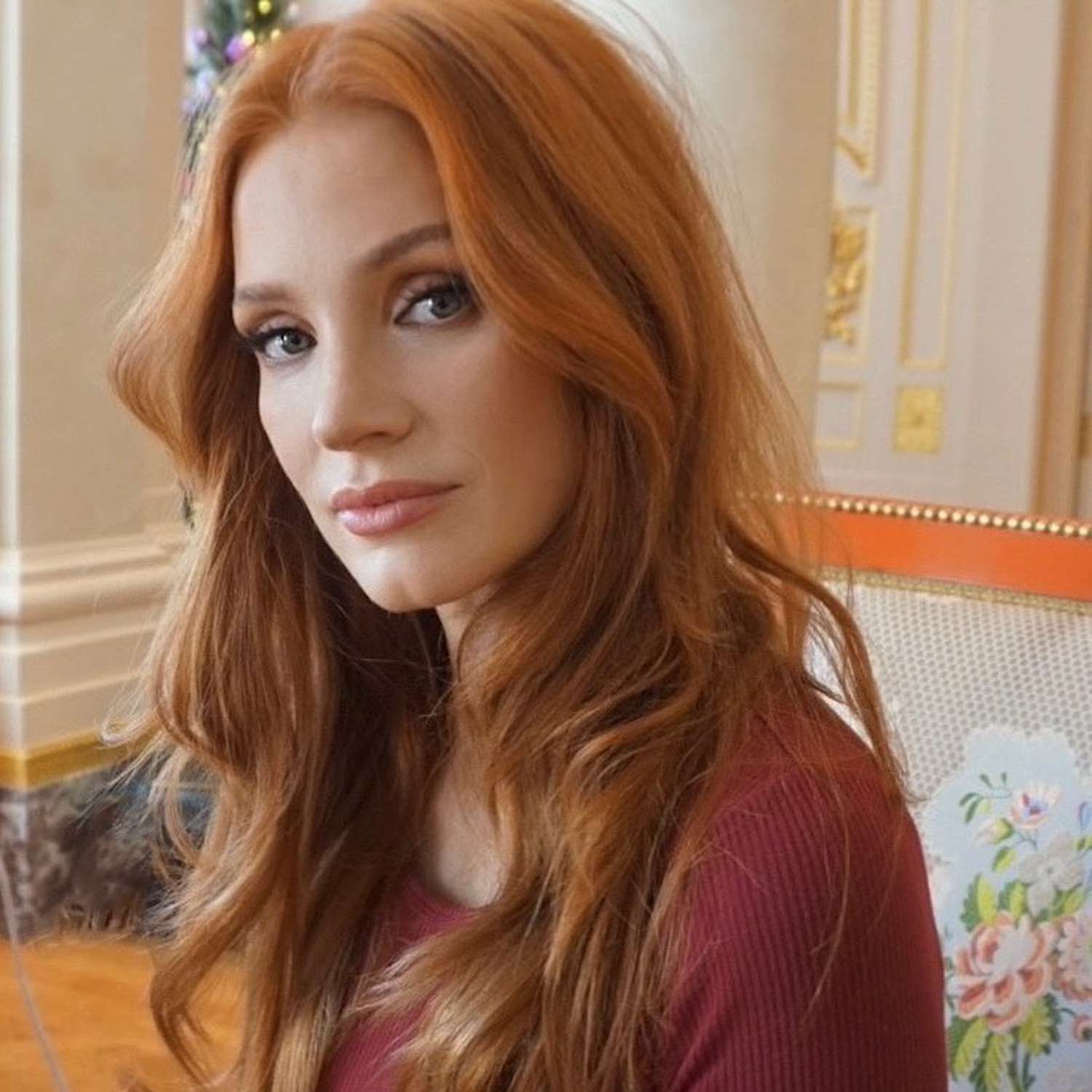 Vibrant Copper Red with Blonde Highlights — Winter Hair Colors for Pale Skin