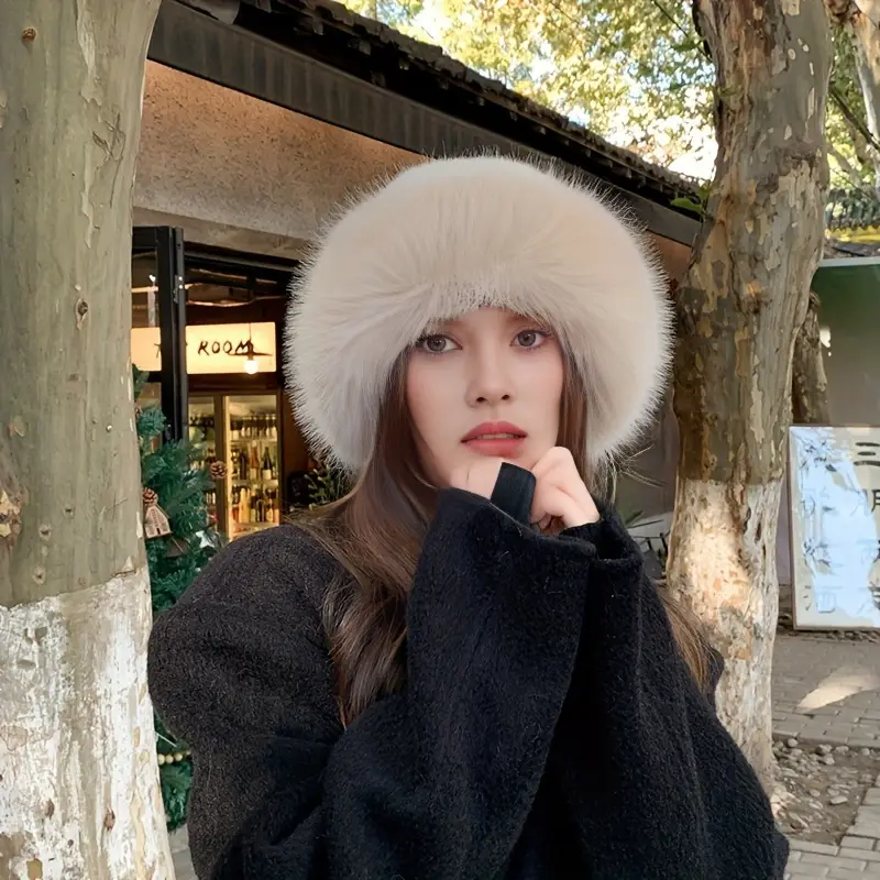 Not Visible Outfit Idea — Fur Hat Outfits