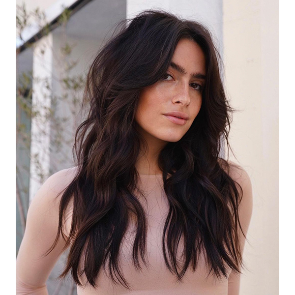Mid-Back Layers With Caramel Mid-Back Layers With Caramel — Winter Haircuts for Wavy Hair