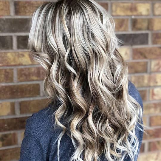 No Bangs Ash Blonde With Dark Lowlights — Lowlights for Blonde Hair