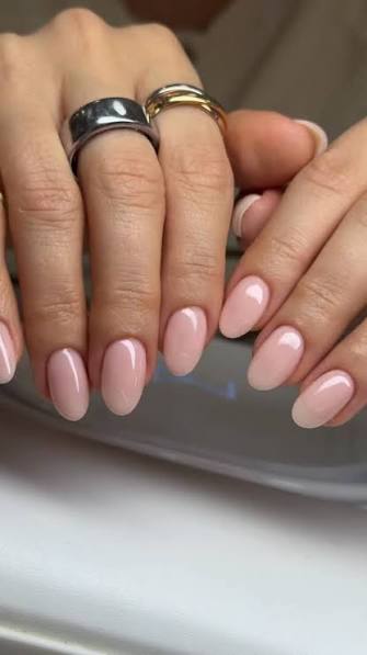 Pale Pink Medium Opacity Nail Design Pale Pink Medium Opacity Nail Design — neutral nail colors