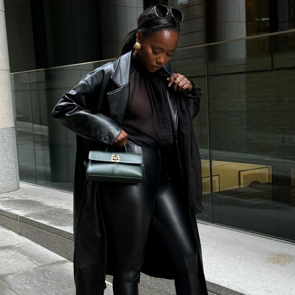 Evening Chic Outfit Idea — Leather Pants Outfits