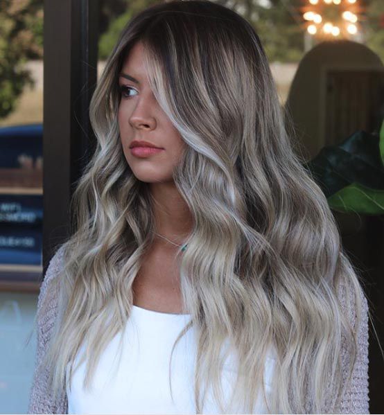 Ash Blonde With Platinum Highlights — Winter Hair Colors for Blue Eyes