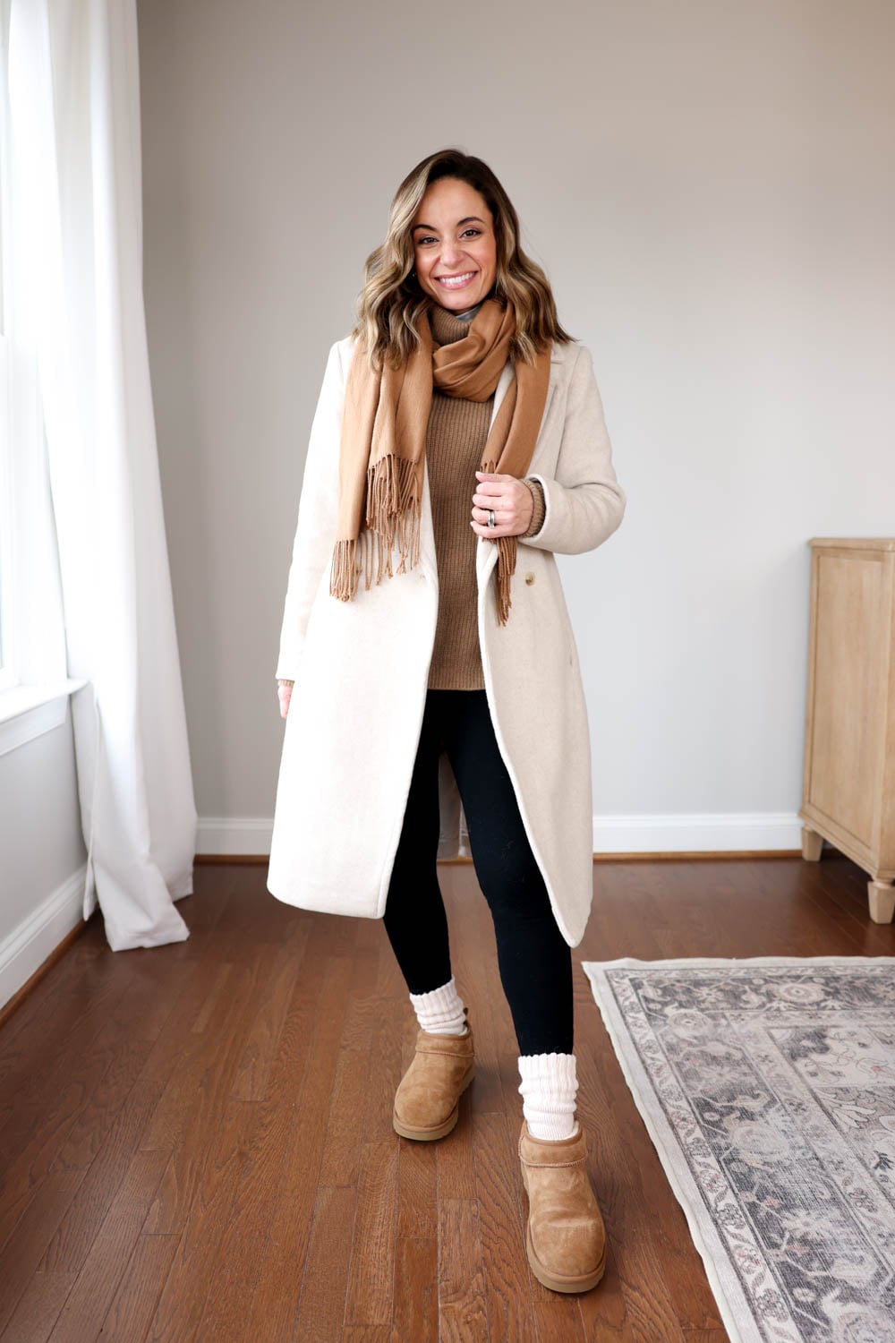 Cream Wool Coat with Camel Tones for Cozy Everyday Warmth Cream Wool Coat with Camel Tones for Cozy Everyday Warmth — Warm Winter Outfits