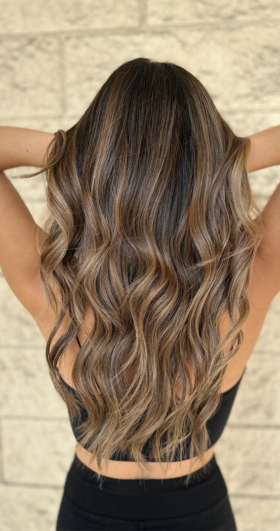 Dark Brown with Ash Blonde Highlights — Winter Hair Colors for Pale Skin