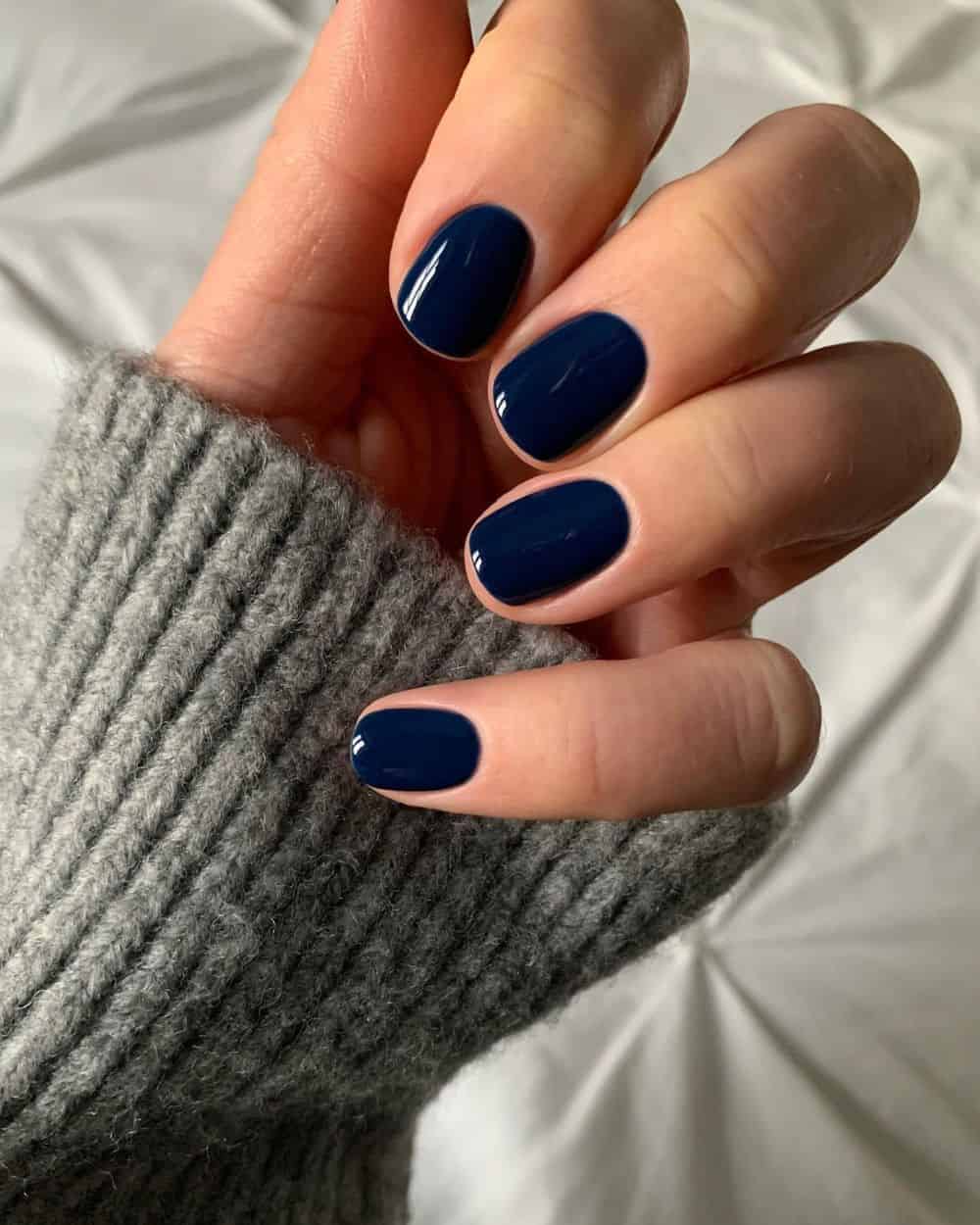 Deep Opaque Navy Blue Visual Idea Deep Opaque Navy Blue Visual Idea — Winter Nail Colors