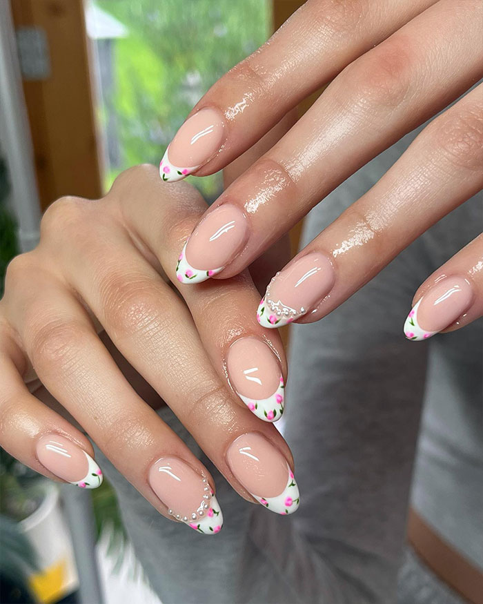 Matte Pink with Strawberry Sticker Matte Pink with Strawberry Sticker — trendy simple nail designs