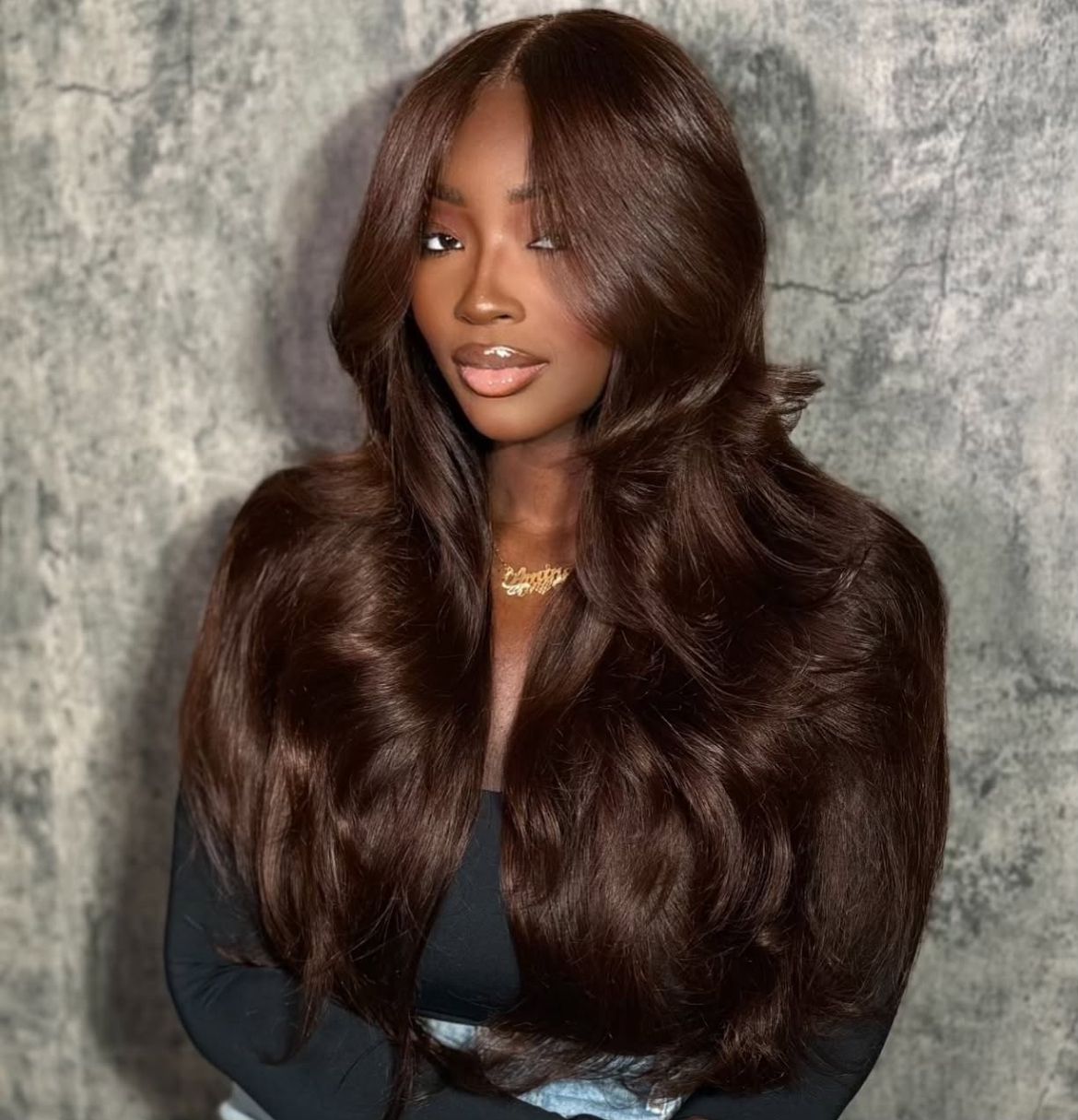 Deep Brown With Auburn Undertones Deep Brown With Auburn Undertones — Deep Winter Hair Color
