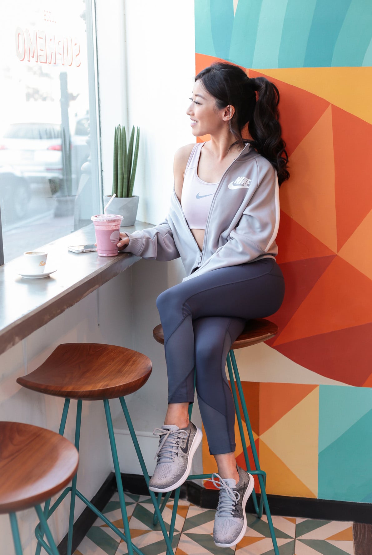 Zip-Up Hoodie and Sports Bra for Functional Fitness — Winter Workout Outfits