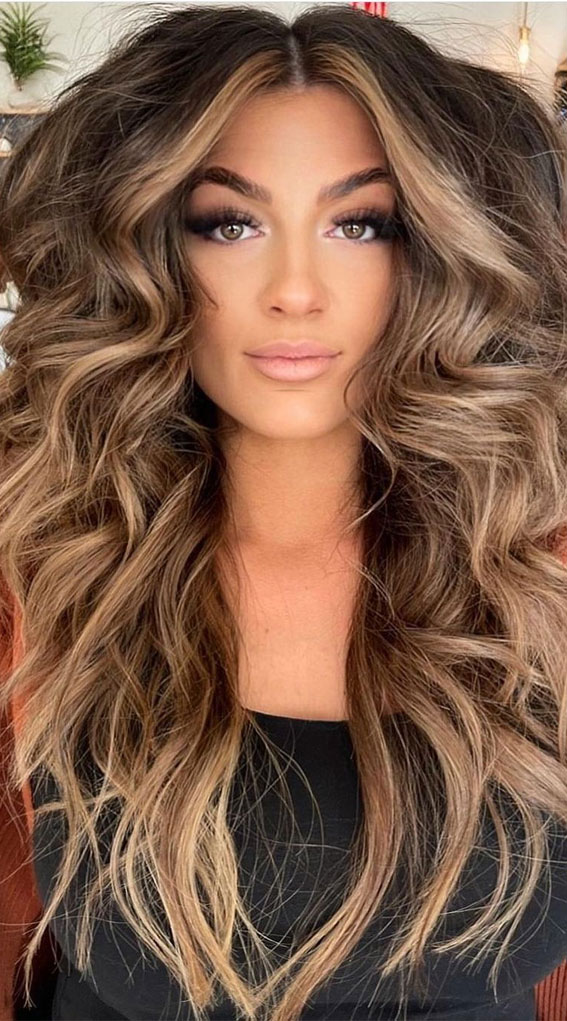 Brunette With Scattered Blonde Highlights Brunette With Scattered Blonde Highlights — Blonde to Brunette Hair