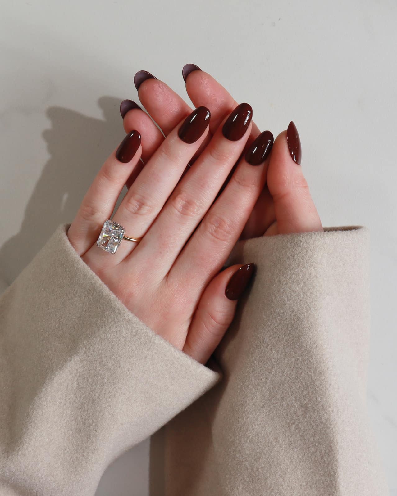 Brown to Purple Gradient Nails Brown to Purple Gradient Nails — Chocolate Brown Nails