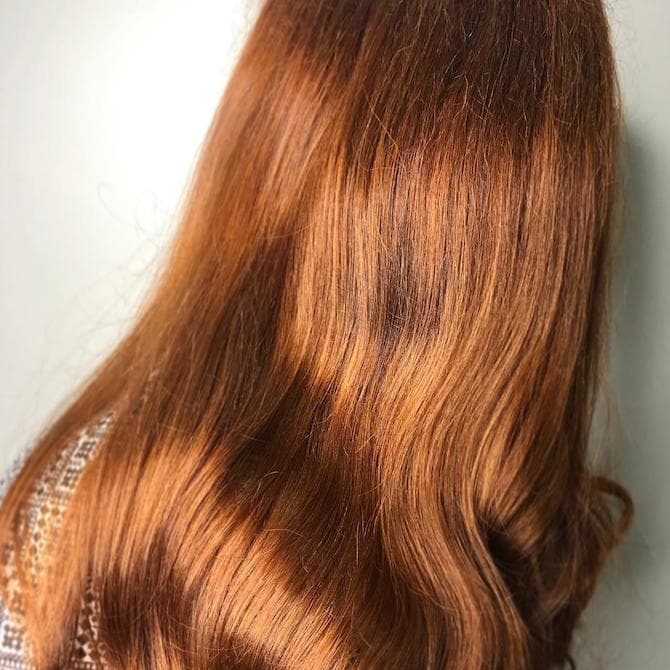 Vibrant Copper-Red Fine Hair — Winter Hair Colors for Redheads