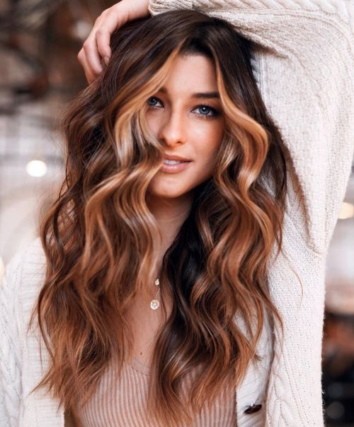 Medium Brown With Blonde Highlights — Winter Highlights