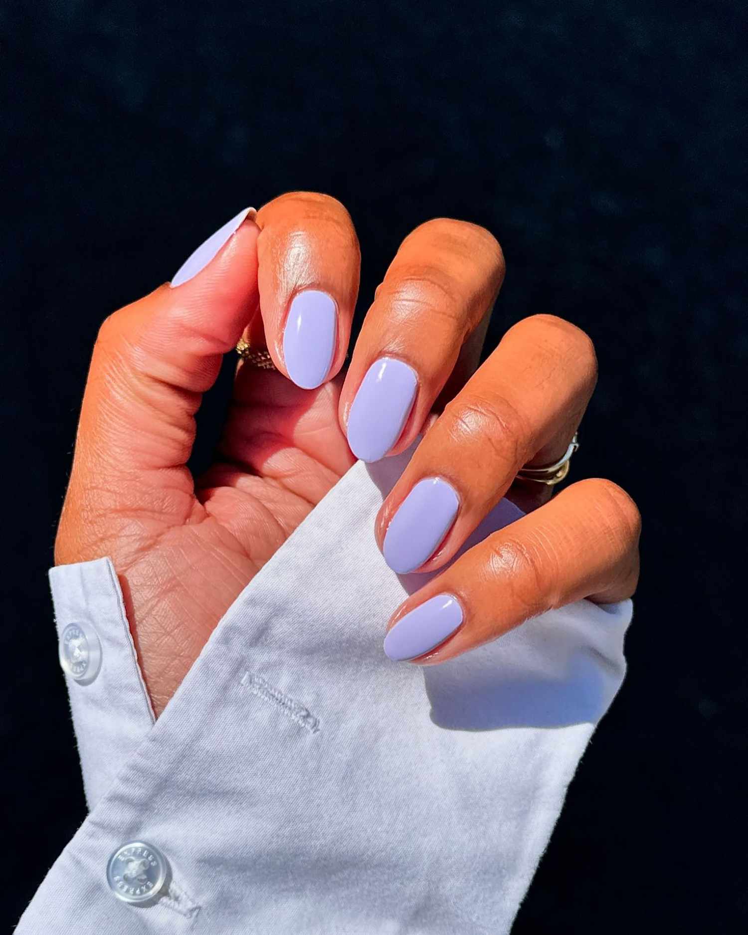 Soft Creamy Light Purple Oval Nails Soft Creamy Light Purple Oval Nails — Winter Nail Colors for Women Over 50