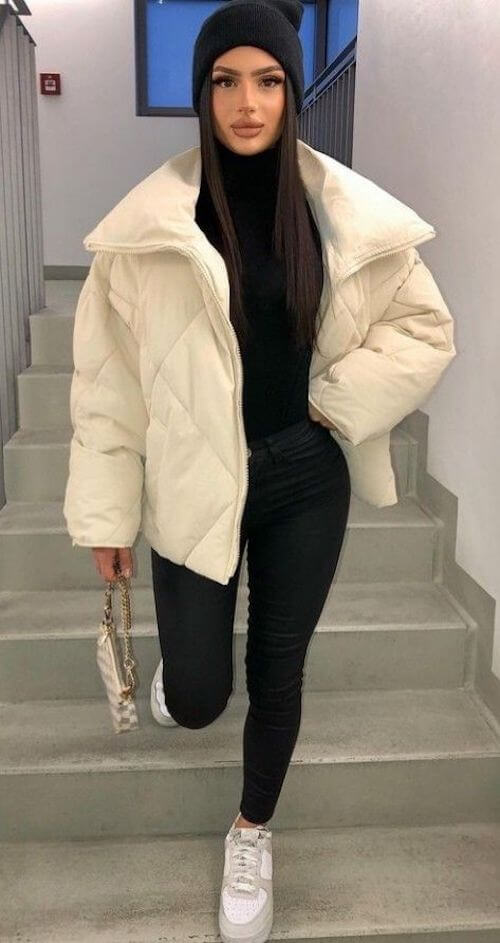 Quilted Puffer Jacket for a Cozy Baddie Streetwear Look — Baddie Winter Outfits