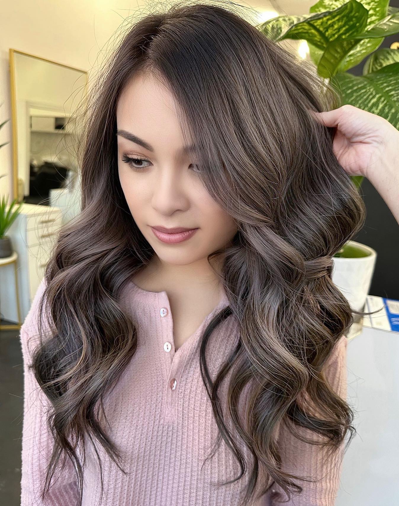 Collarbone Ash Brown with Subtle Highlights — Ash Brown Hair