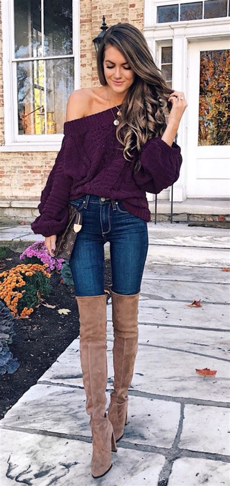 Casual Chic with Tan Over-the-Knee Boots Casual Chic with Tan Over-the-Knee Boots — Winter Boots Outfits