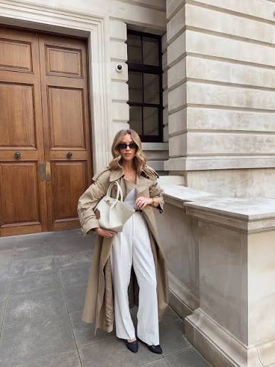 Beige Trench Coat and Wide-Leg Trousers for Effortless Style Beige Trench Coat and Wide-Leg Trousers for Effortless Style — Winter Outfits