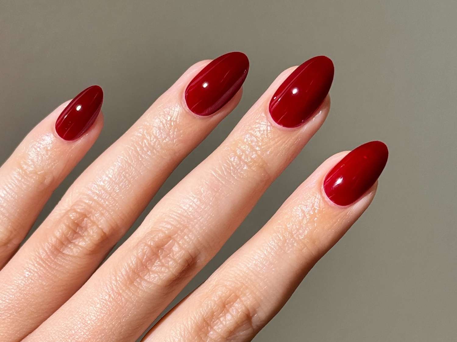 Vibrant Classic Red Almond Nails Vibrant Classic Red Almond Nails — Winter Nail Colors for Women Over 50