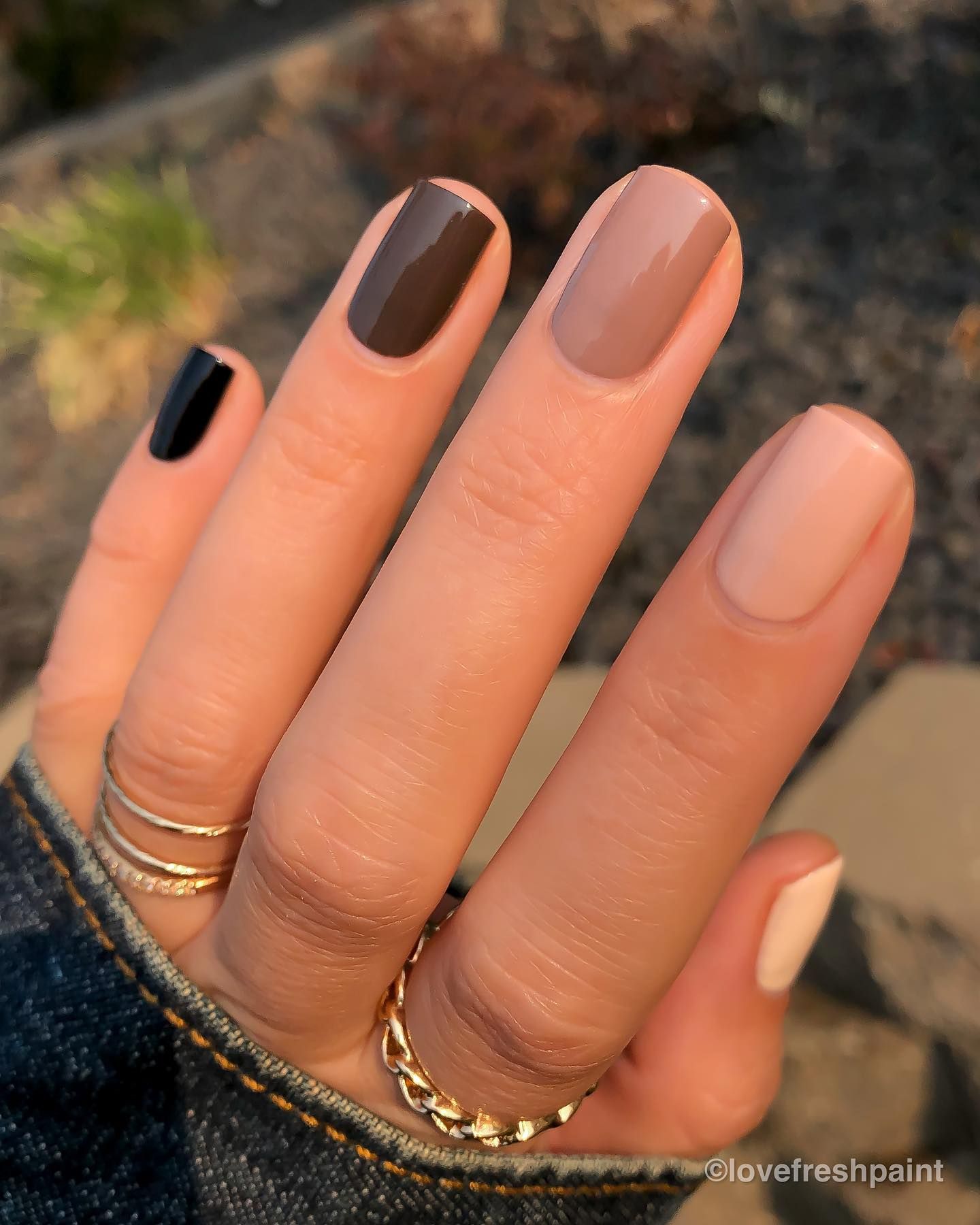 Chic Neutral Winter Palette Chic Neutral Winter Palette — Short Winter Square Nails