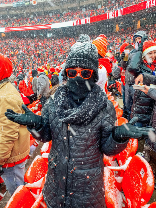 Quilted Puffer Jacket for Snowy Conditions Quilted Puffer Jacket for Snowy Conditions — Winter Football Game Outfits