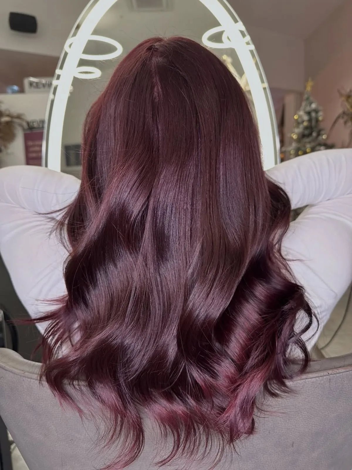 Lustrous Rich Burgundy Waves Lustrous Rich Burgundy Waves — Burgundy Hair Color