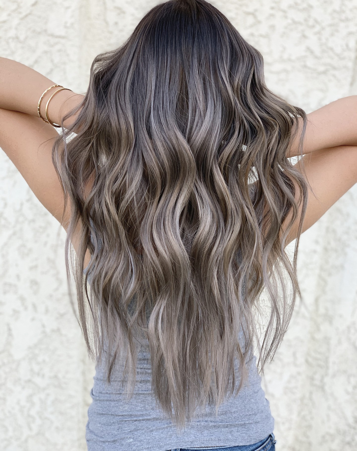 Mid-Back Ashy Mushroom Brown Tone — Mushroom Brown Hair