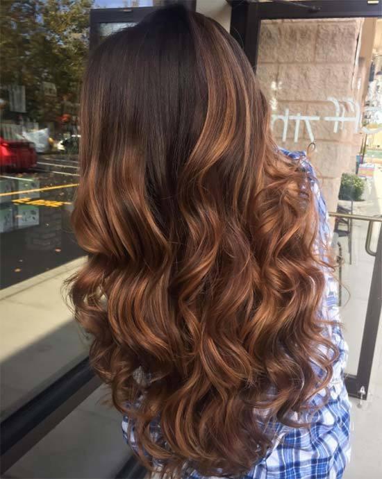 No Bangs Dark Brown With Cinnamon Highlights — Cinnamon Brown Hair
