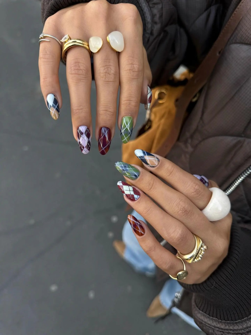 Argyle Pattern Fall Nails Argyle Pattern Fall Nails — Fall to Winter Nails