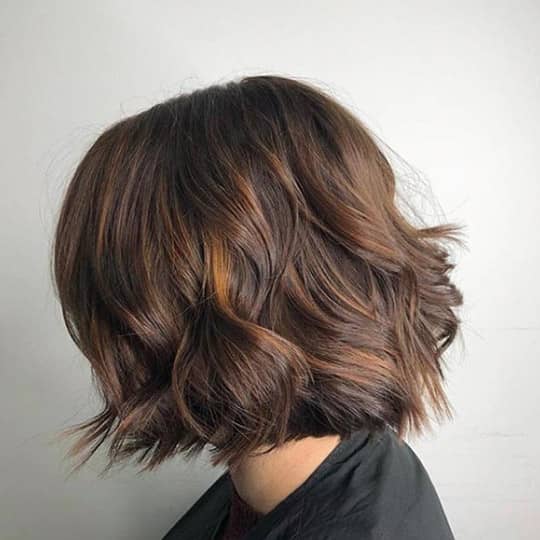 Chin Dark Brown Bob With Auburn Highlights — Winter Hair Colors