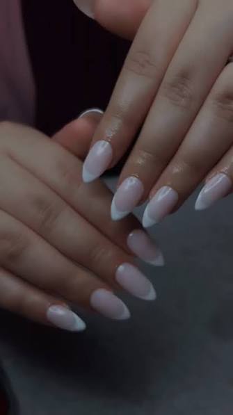 Timeless Crisp White French Almonds Timeless Crisp White French Almonds — almond nail inspo