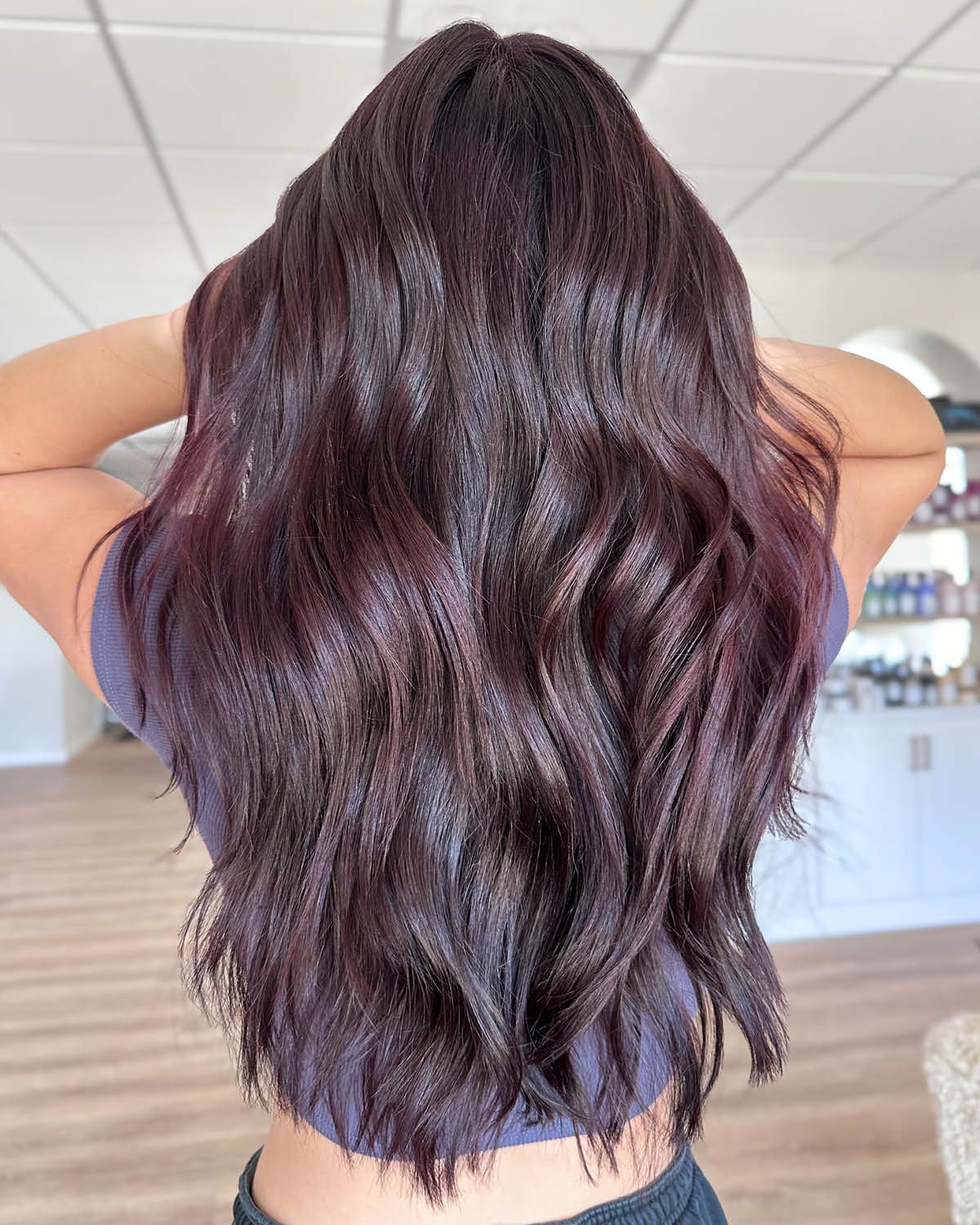 Dark Brown With Burgundy Highlights — Cool Winter Hair Colors