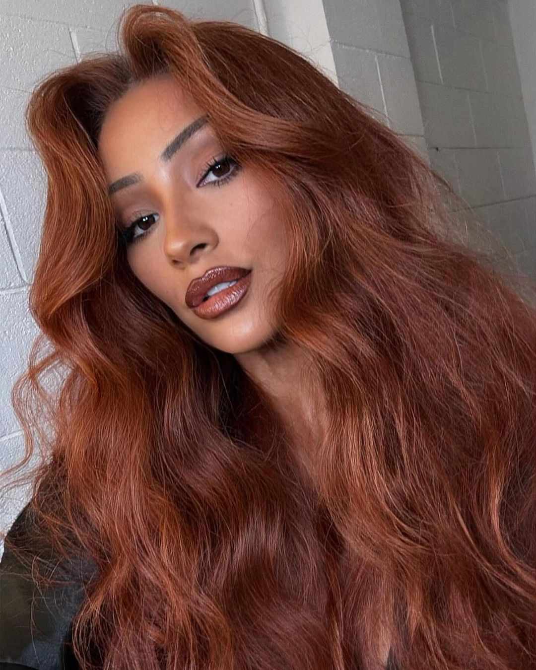 Smoky Auburn Muted Tone — Winter Hair Colors for Redheads