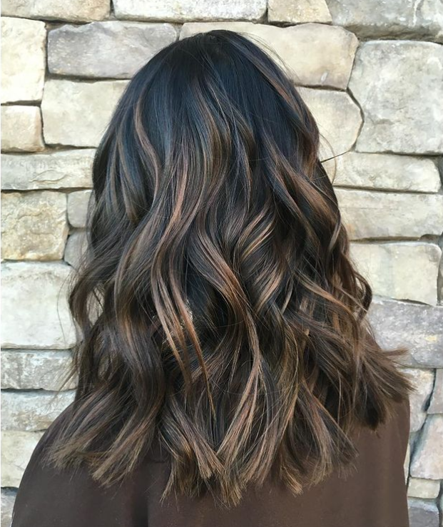 Mid-Back Layers With Caramel Ash Balayage Mid-Back Layers With Caramel Ash Balayage — Winter Balayage