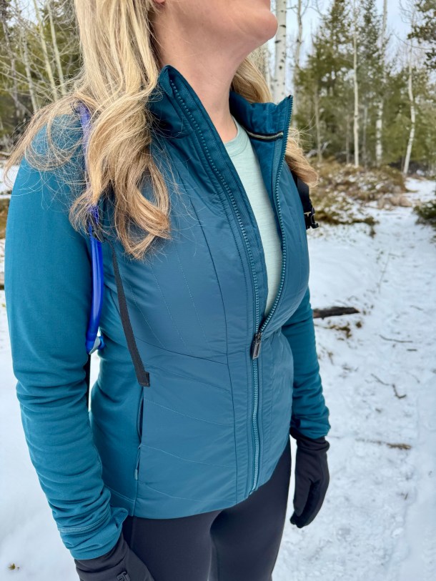 Teal Quilted Puffer Vest for Layered Warmth Teal Quilted Puffer Vest for Layered Warmth — Winter Hiking Outfits